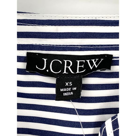 J Crew Delilah Striped Cotton Poplin Dress-Navy White Stripes NWT Size XS - Picture 8 of 11